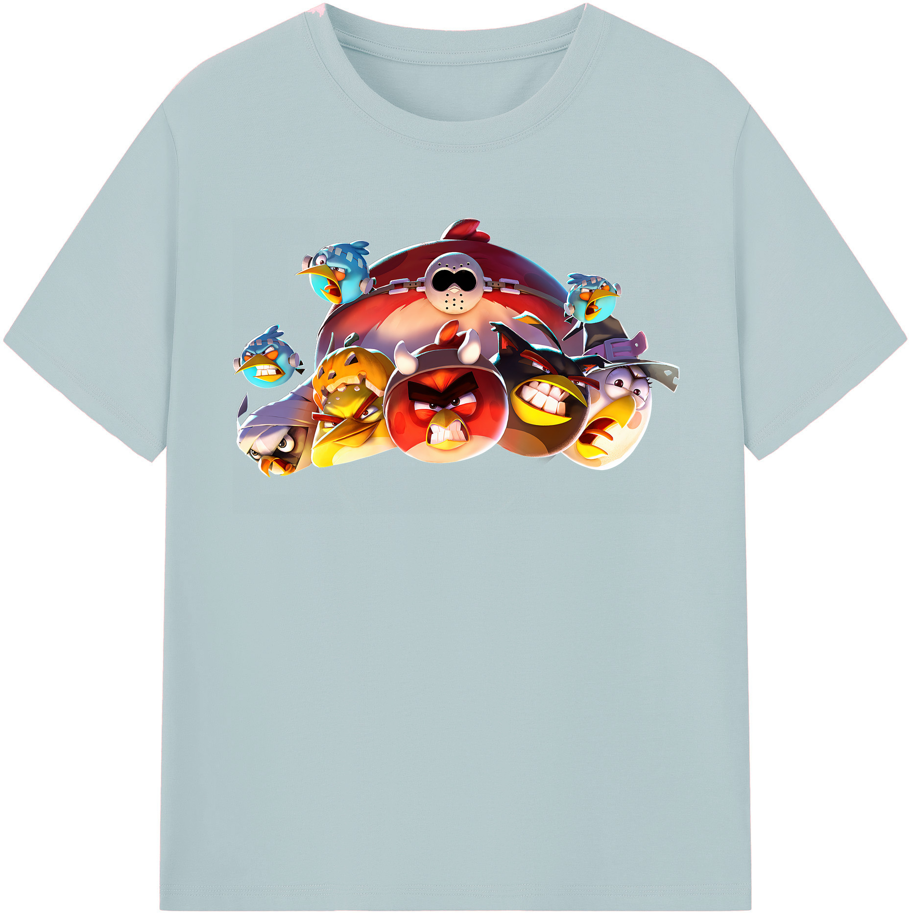 （画像用） Angry Birds アングリーバード 綿100％半袖Tシャツ（フロントプリント）